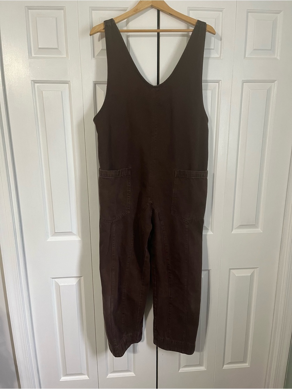 Neuflora - Brown Denim Cotton Overalls - Medium